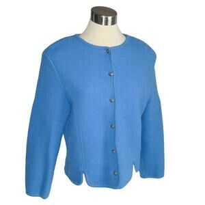 Deans of Scotland Vintage Wool Jacket Azure Blue Women’s M